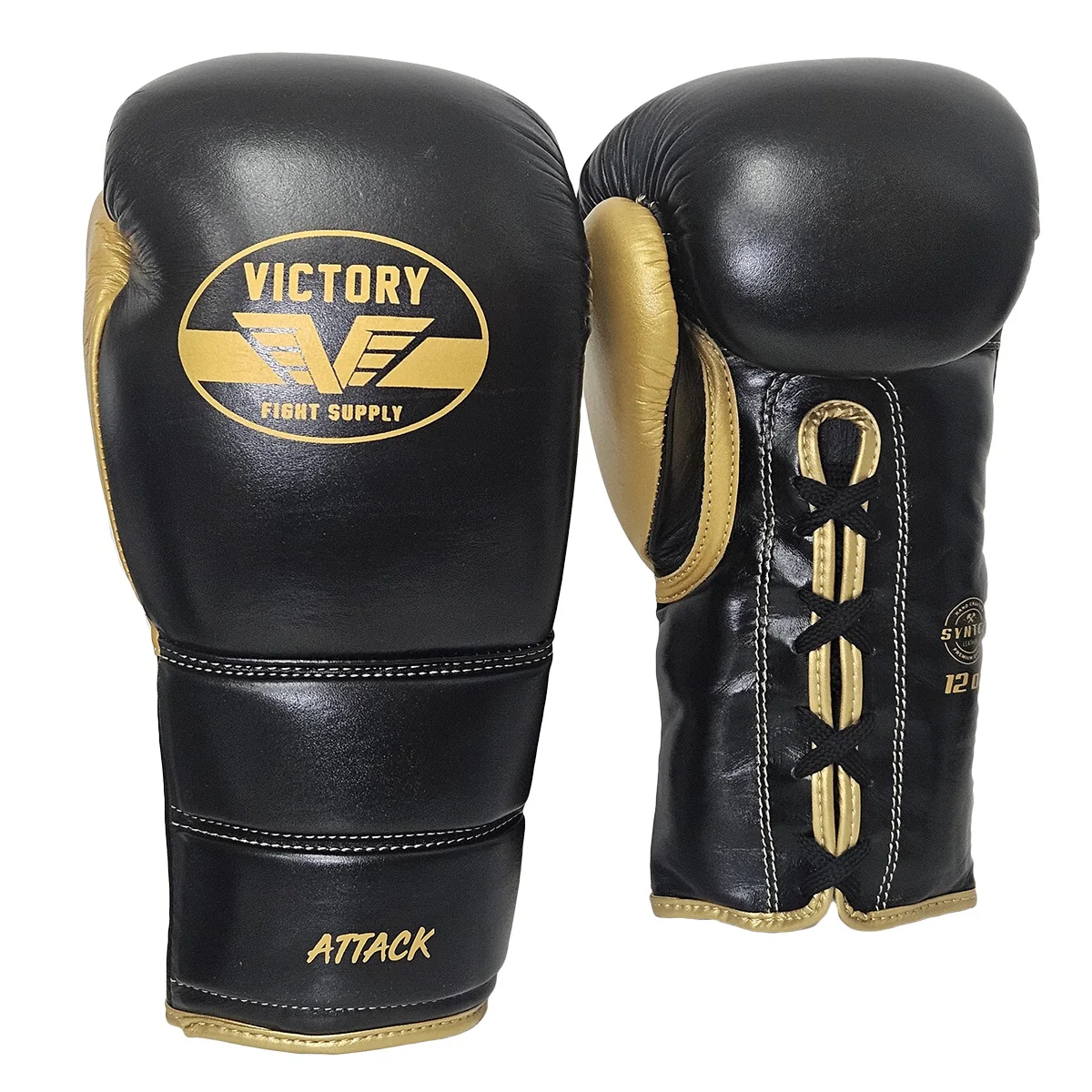 VICTORY GLOVES ATTACK LEATHER LACE BLACK/GOLD