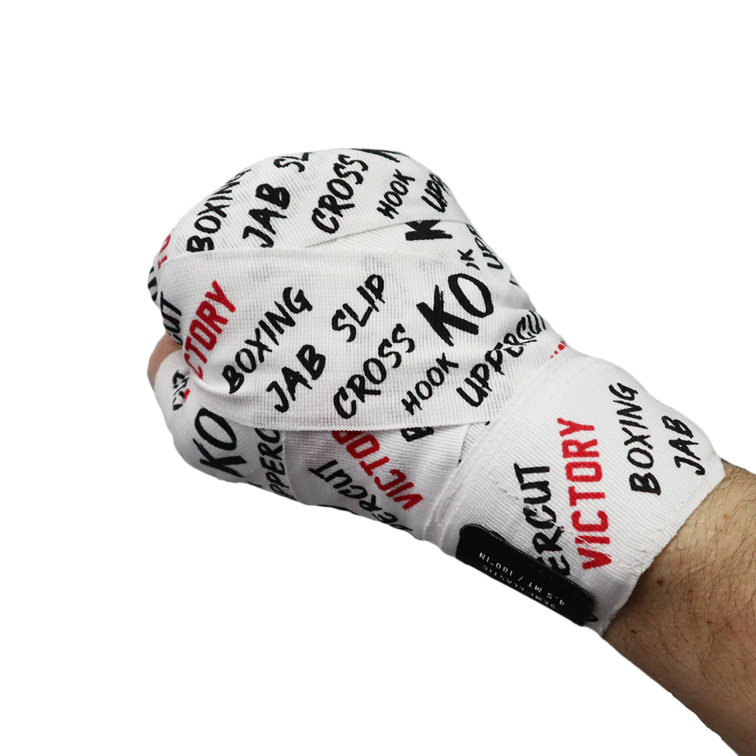 VICTORY HANDWRAPS KO SEMI STRETCH 4.5 METER 180" WHITE/BLACK - Image 4