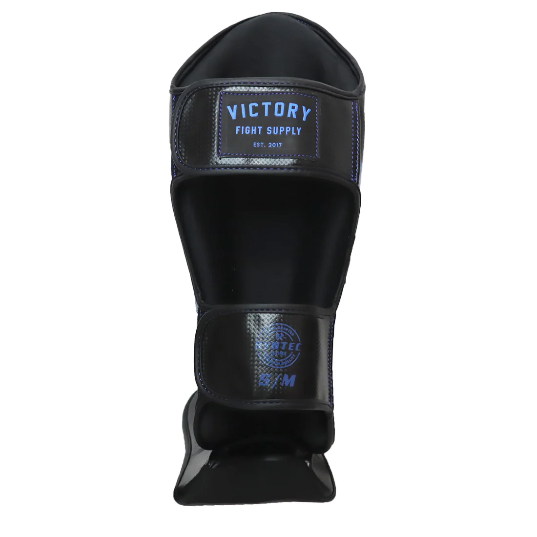 VICTORY SHINGUARDS CARBON SYNTEC BLACK/BLUE - Image 3