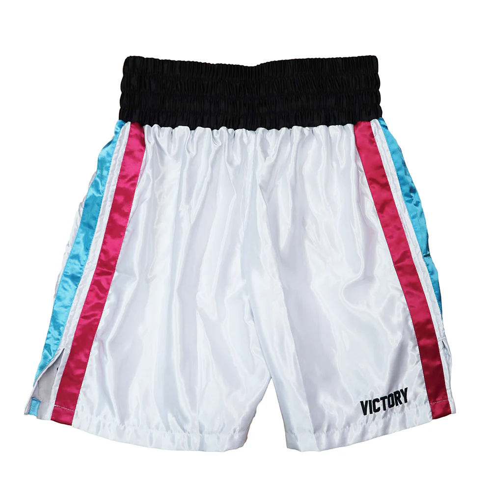 VICTORY BOXING SHORTS MIAMI VICE SERIES WHITE - Image 3