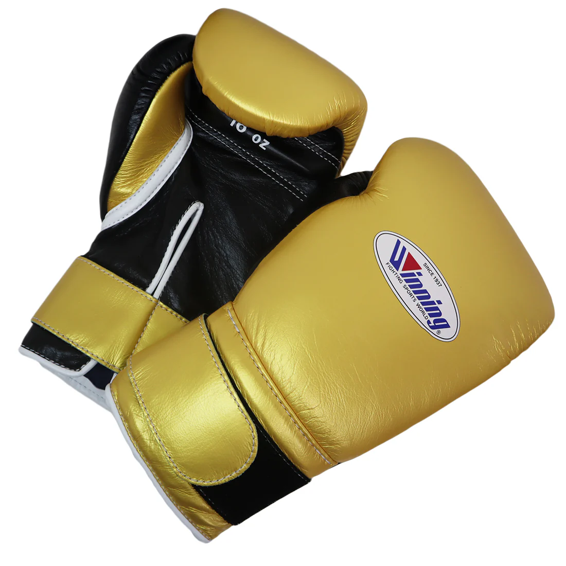 WINNING GLOVES CUSTOM HOOK & LOOP GOLD/BLACK - Image 2