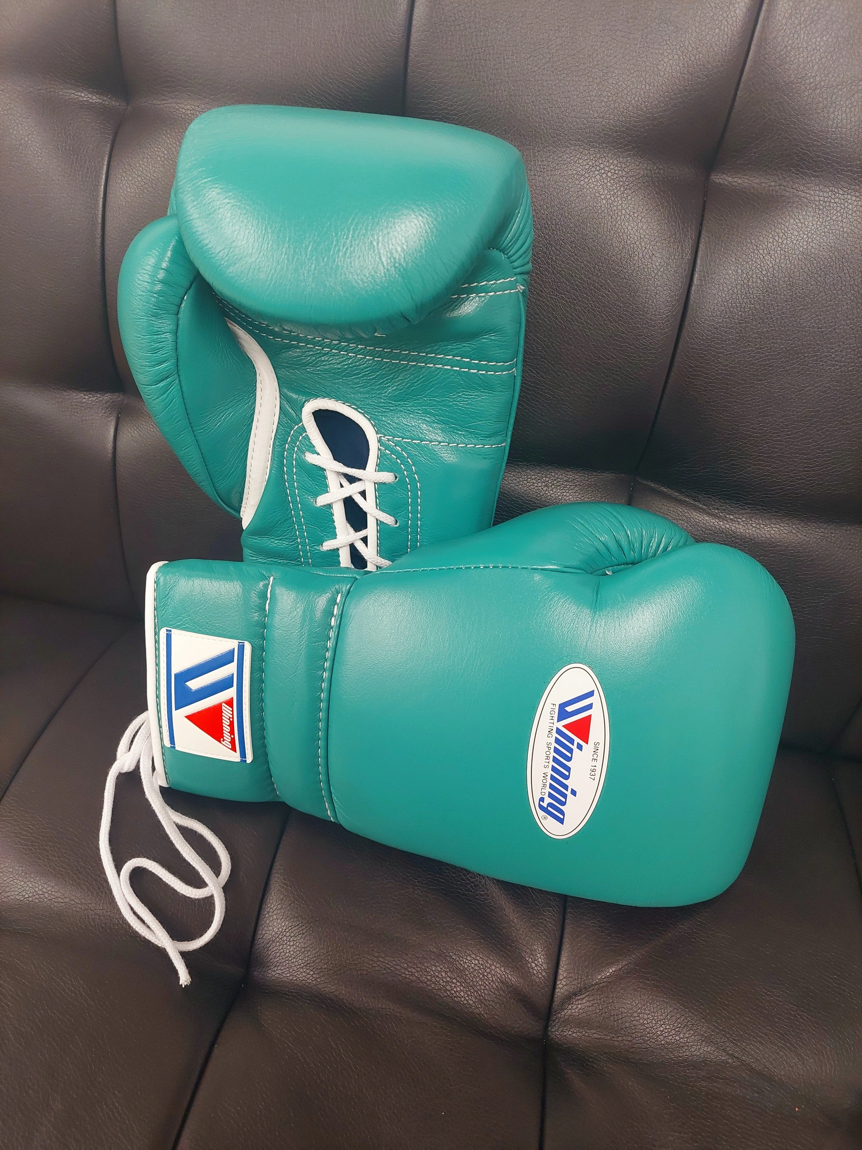 WINNING GLOVES CUSTOM LACE GREEN/WHITE - Image 5