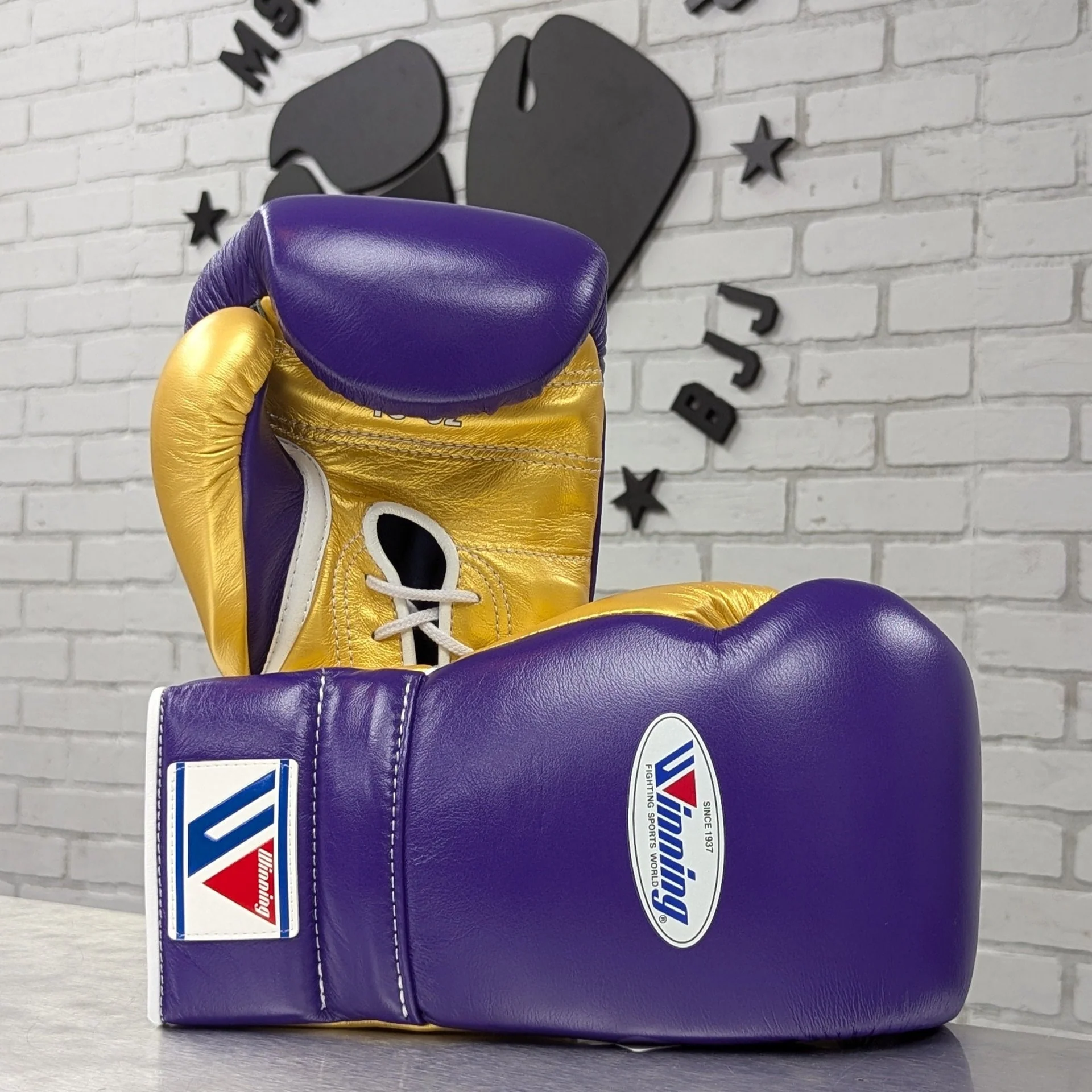 WINNING GLOVES CUSTOM LACE PURPLE/GOLD - Image 2