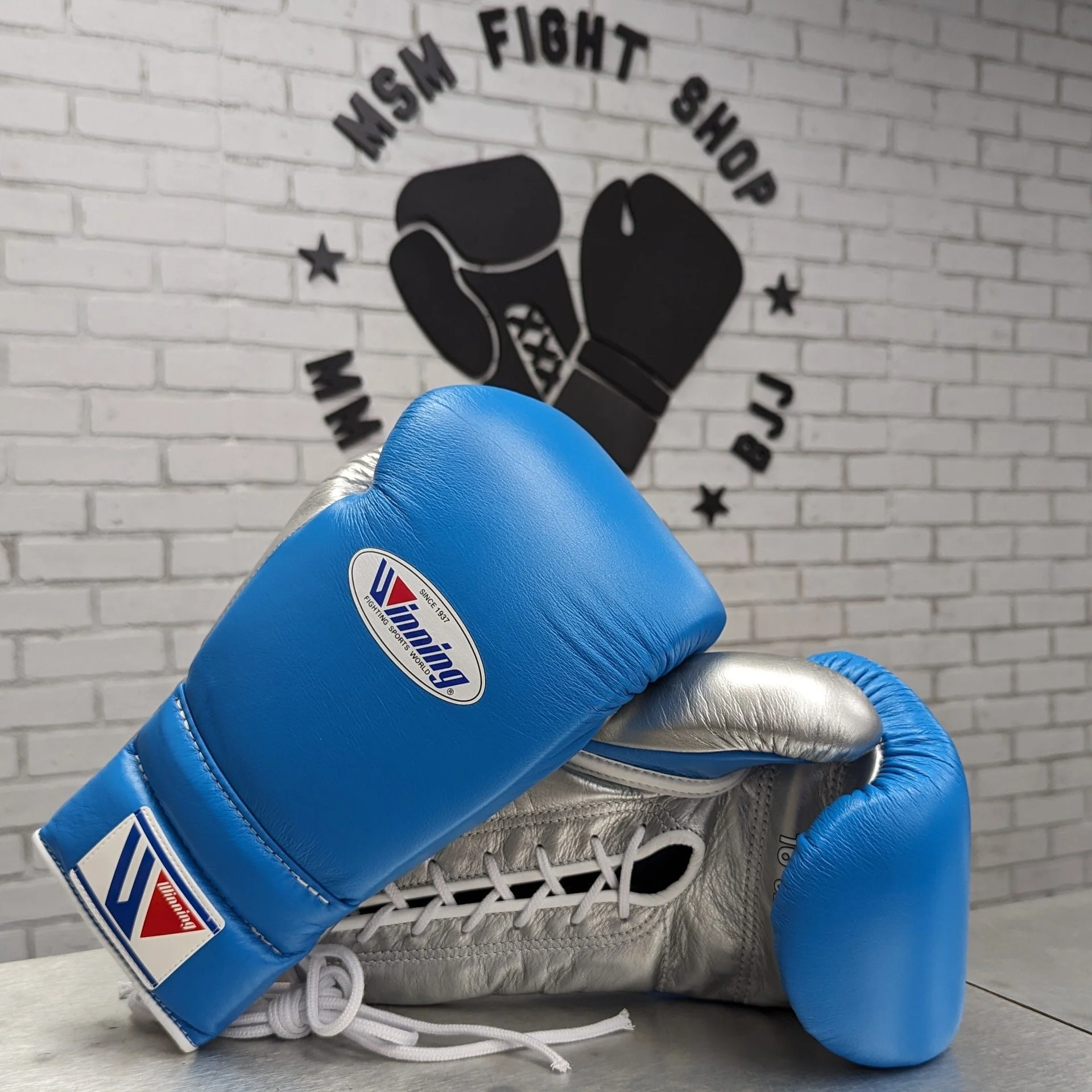 WINNING GLOVES CUSTOM LACE SKY BLUE/SILVER - Image 2