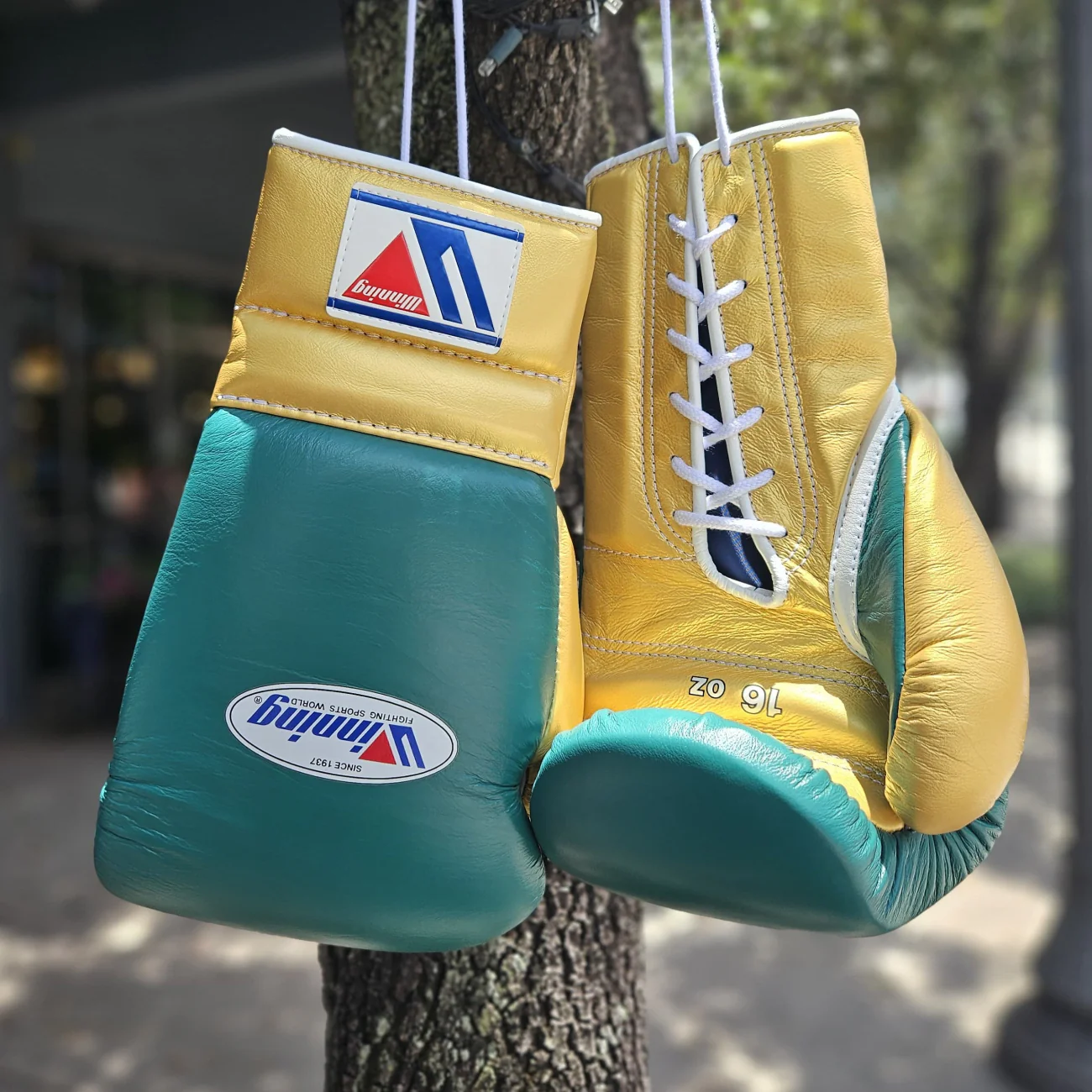 WINNING GLOVES CUSTOM LACE MINT GREEN / GOLD - Image 3