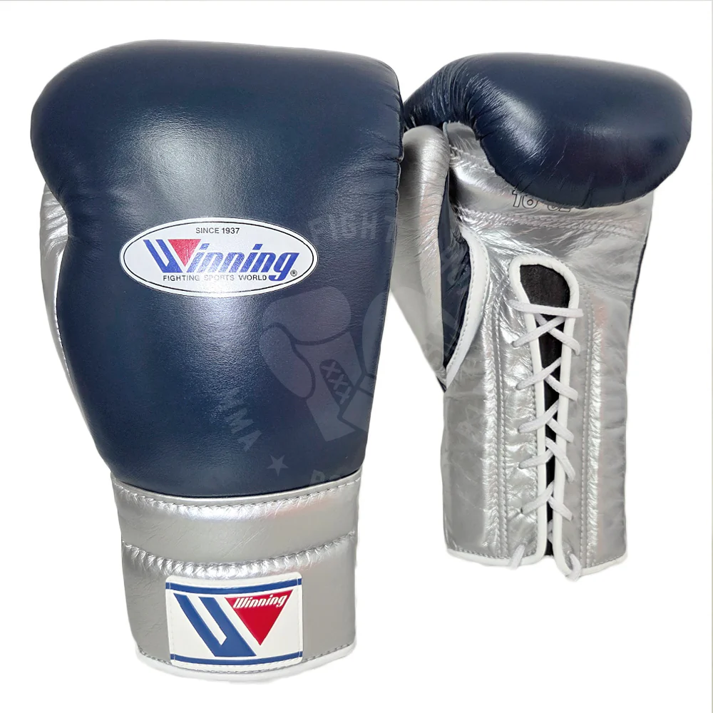 WINNING GLOVES CUSTOM LACE NAVY BLUE/SILVER
