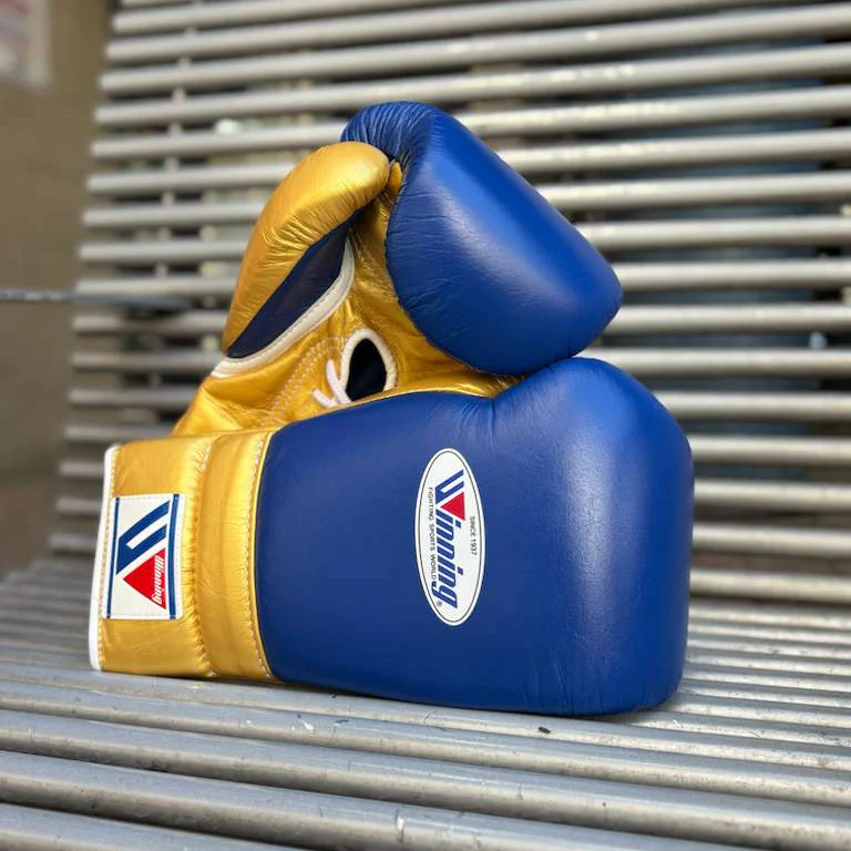 WINNING GLOVES CUSTOM LACE ROYAL BLUE/GOLD - Image 2
