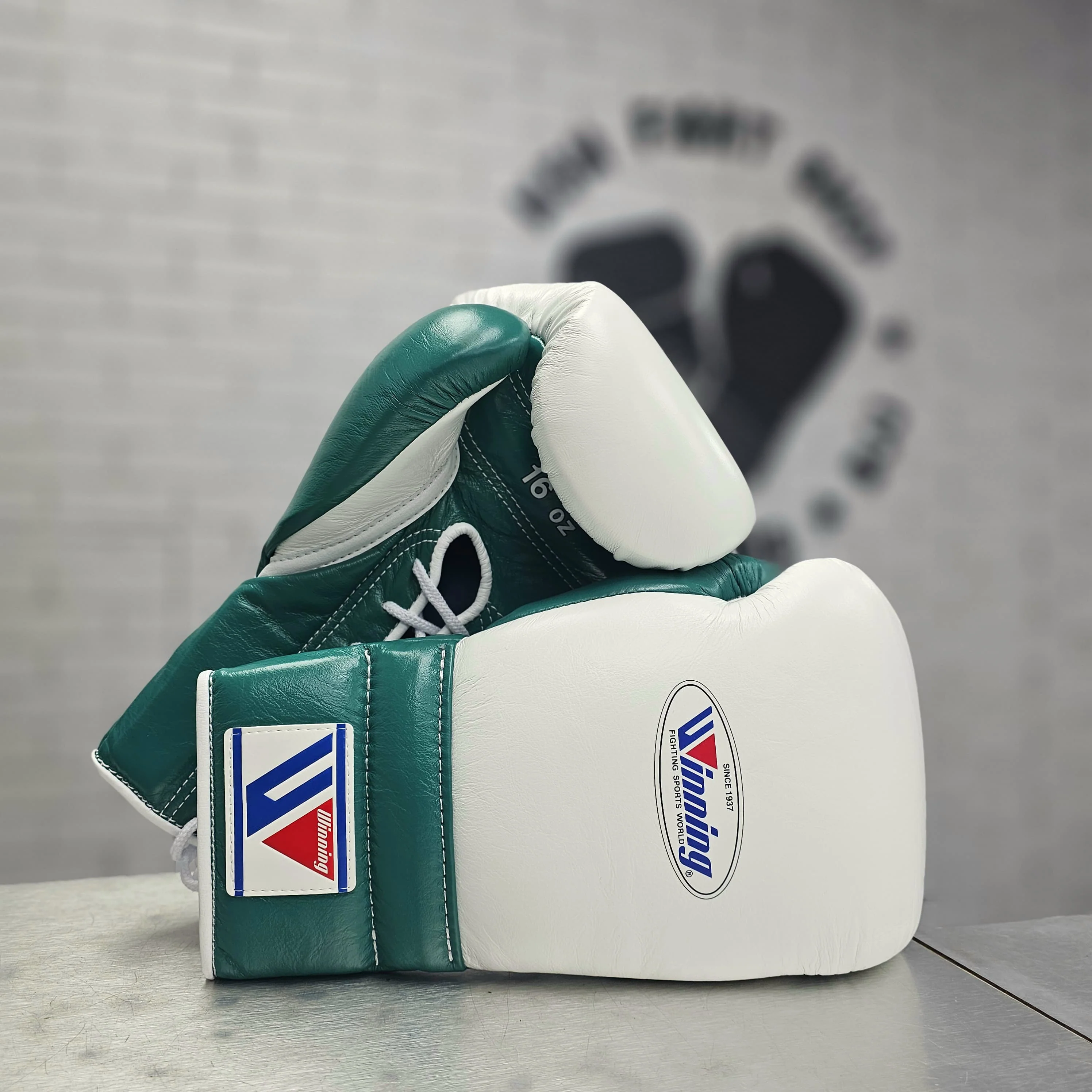 WINNING GLOVES CUSTOM LACE WHITE/MINT GREEN - Image 2