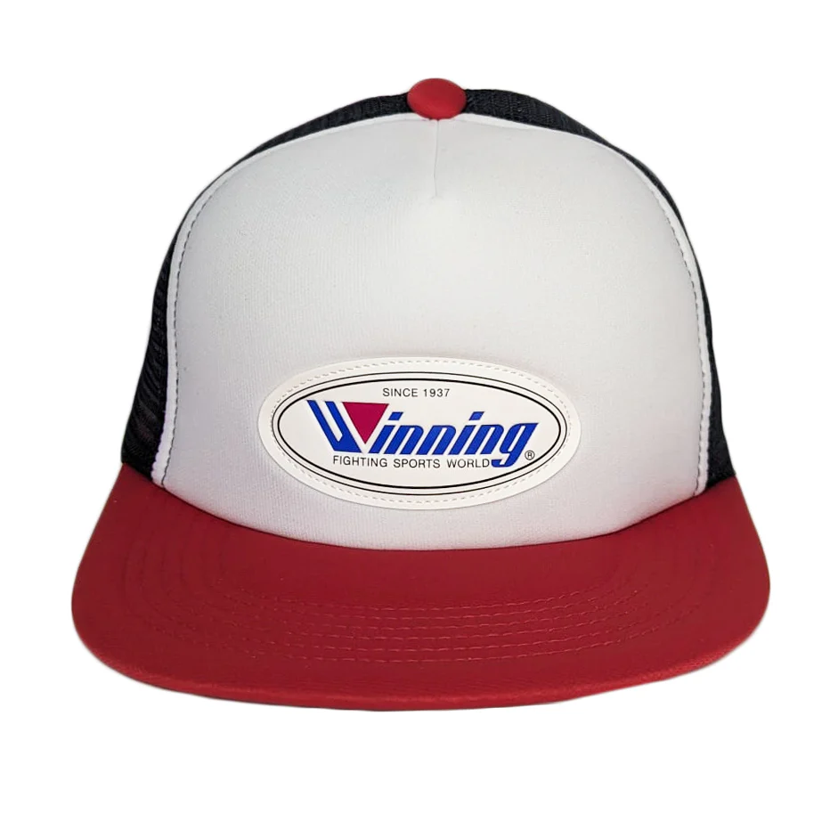 WINNING HAT LOGO TRUCKER CAP NAVY/RED/WHITE - Image 3